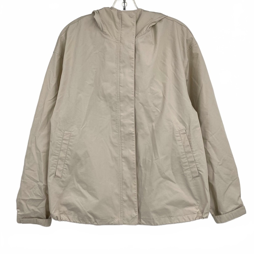 Muji Beige Zip-Up Utility Jacket | Womens L